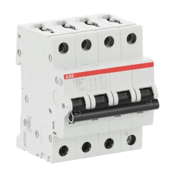 ABB S203-D50NA | Автоматичен прекъсвач | 3P+N, 50A, крива D ABB S203-D50NA | Автоматичен прекъсвач | 3P+N, 50A, крива D