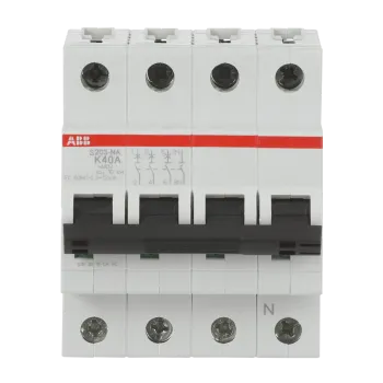 ABB S203-K40NA | Автоматичен прекъсвач | 3P+N, 40A, крива K