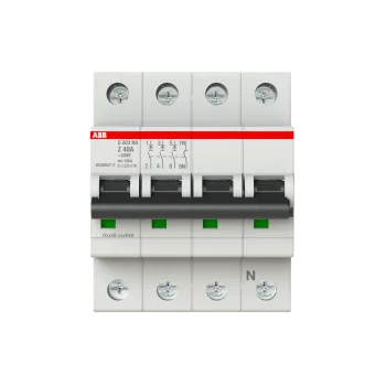 ABB S203-Z40NA | Автоматичен прекъсвач | 3P+N, 40A, крива Z