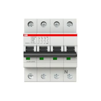 ABB S203-Z50NA | Автоматичен прекъсвач | 3P+N, 50A, крива Z