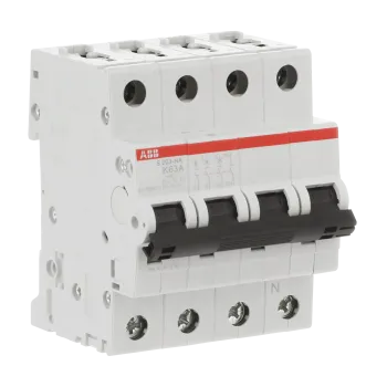 ABB S203-K63NA | Автоматичен прекъсвач | 3P+N, 63A, крива K ABB S203-K63NA | Автоматичен прекъсвач | 3P+N, 63A, крива K