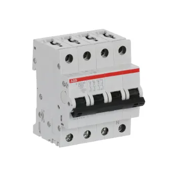 ABB S203-C63NA | Автоматичен прекъсвач | 3P+N, 63A, крива C ABB S203-C63NA | Автоматичен прекъсвач | 3P+N, 63A, крива C