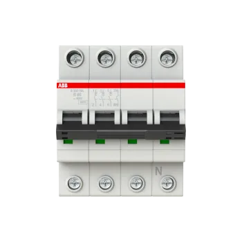 ABB S203-B80NA | Автоматичен прекъсвач | 3P+N, 80A, крива B, 6kA