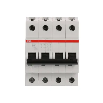 ABB S204-D4 | Автоматичен прекъсвач | 4P, 4A, крива D