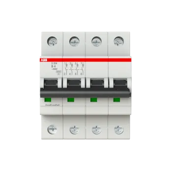 ABB S204-B4 | Автоматичен прекъсвач | 4P, 4A, крива B
