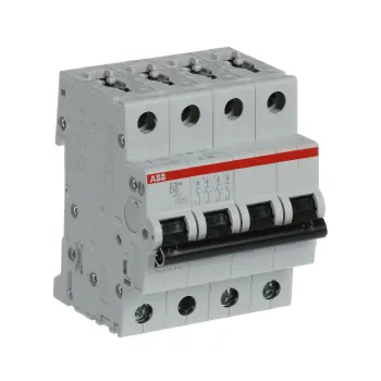 ABB S204-D6 | Автоматичен прекъсвач | 4P, 6A, крива D ABB S204-D6 | Автоматичен прекъсвач | 4P, 6A, крива D