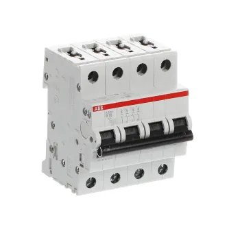 ABB S204-B16 | Автоматичен прекъсвач | 4P, 16A, крива B ABB S204-B16 | Автоматичен прекъсвач | 4P, 16A, крива B