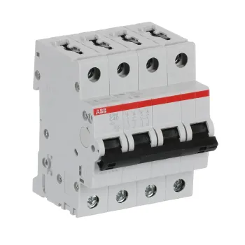ABB S204-C40 | Автоматичен прекъсвач | 4P, 40A, крива C ABB S204-C40 | Автоматичен прекъсвач | 4P, 40A, крива C