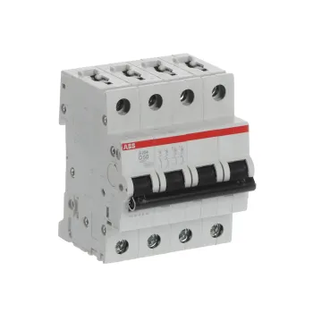 ABB S204-D50 | Автоматичен прекъсвач | 4P, 50A, крива D ABB S204-D50 | Автоматичен прекъсвач | 4P, 50A, крива D