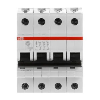 ABB S204-B50 | Автоматичен прекъсвач | 4P, 50A, крива B