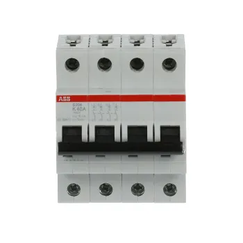 ABB S204-K40 | Автоматичен прекъсвач | 4P, 40A, крива K