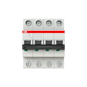 ABB S204-C80 | Автоматичен прекъсвач | 4P, 80A, крива C, 6kA