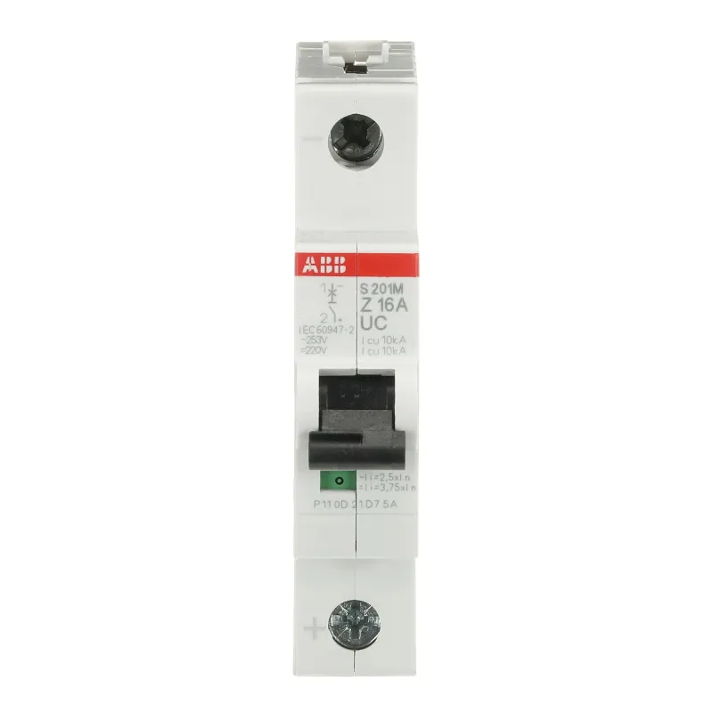 ABB S201M-Z16UC | Автоматичен прекъсвач | 1P, 16A, крива Z ABB S201M-Z16UC | Автоматичен прекъсвач | 1P, 16A, крива Z