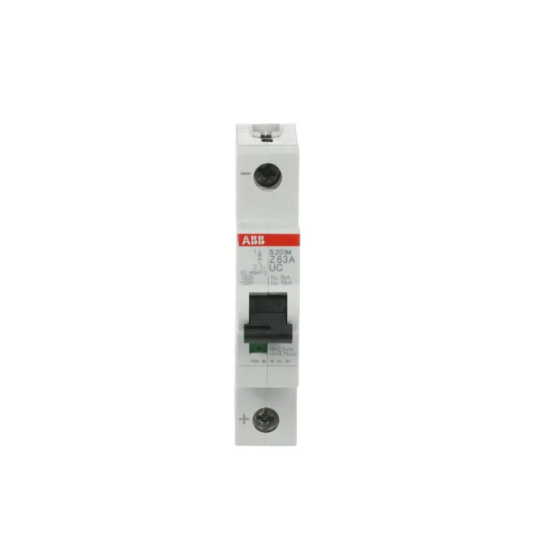 ABB S201M-Z63UC | Автоматичен прекъсвач | 1P, 63A, крива Z ABB S201M-Z63UC | Автоматичен прекъсвач | 1P, 63A, крива Z