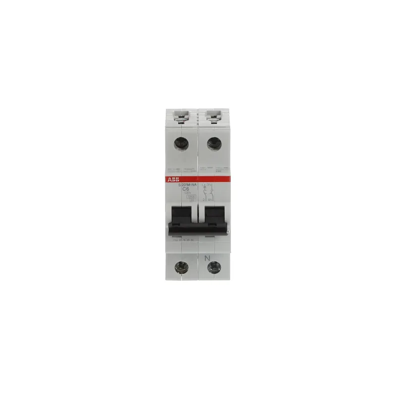 ABB S201M-C6NA | Автоматичен прекъсвач | 1P+N, 6A, крива C, 6kA ABB S201M-C6NA | Автоматичен прекъсвач | 1P+N, 6A, крива C, 6kA