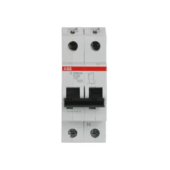 ABB S201M-D20NA | Автоматичен прекъсвач | 1P+N, 20A, крива D, 6kA