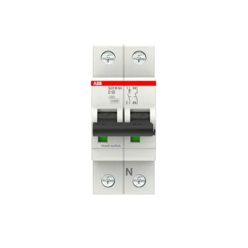 ABB S201M-D50NA | Автоматичен прекъсвач | 1P+N, 50A, крива D, 6kA
