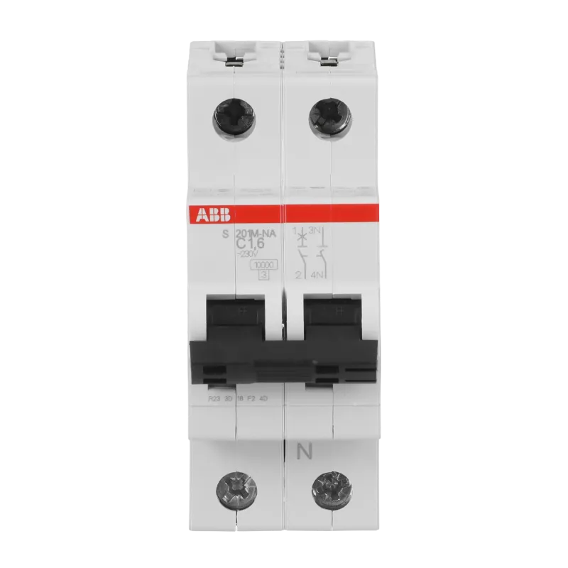ABB S201M-C1.6NA | Автоматичен прекъсвач | 1P+N, 1.6A, крива C, 6kA ABB S201M-C1.6NA | Автоматичен прекъсвач | 1P+N, 1.6A, крива C, 6kA