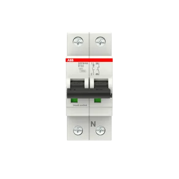 ABB S201M-D0.5NA | Автоматичен прекъсвач | 1P+N, 0.5A, крива D, 6kA