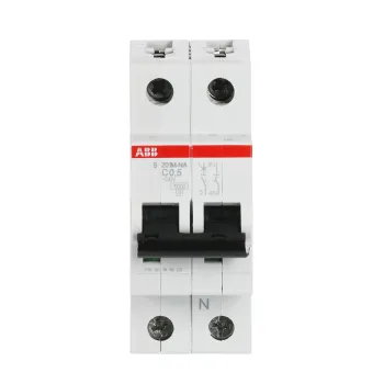 ABB S201M-C0.5NA | Автоматичен прекъсвач | 1P+N, 0.5A, крива C, 6kA