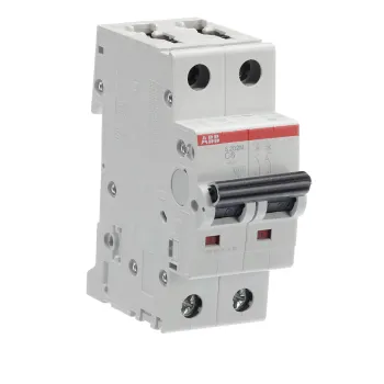 ABB S202M-C6 | Автоматичен прекъсвач | 2P, 6A, крива C ABB S202M-C6 | Автоматичен прекъсвач | 2P, 6A, крива C