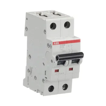 ABB S202M-D13 | Автоматичен прекъсвач | 2P, 13A, крива D ABB S202M-D13 | Автоматичен прекъсвач | 2P, 13A, крива D