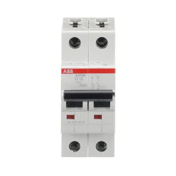 ABB S202M-D13 | Автоматичен прекъсвач | 2P, 13A, крива D