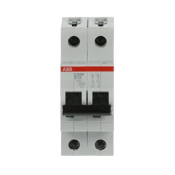 ABB S202M-B13 | Автоматичен прекъсвач | 2P, 13A, крива B