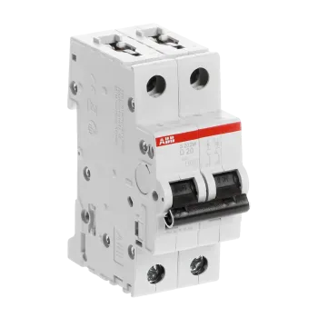 ABB S202M-D20 | Автоматичен прекъсвач | 2P, 20A, крива D ABB S202M-D20 | Автоматичен прекъсвач | 2P, 20A, крива D
