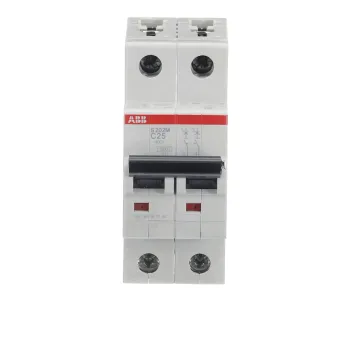 ABB S202M-C25 | Автоматичен прекъсвач | 2P, 25A, крива C