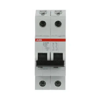 ABB S202M-B25 | Автоматичен прекъсвач | 2P, 25A, крива B