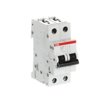 ABB S202M-D50 | Автоматичен прекъсвач | 2P, 50A, крива D ABB S202M-D50 | Автоматичен прекъсвач | 2P, 50A, крива D