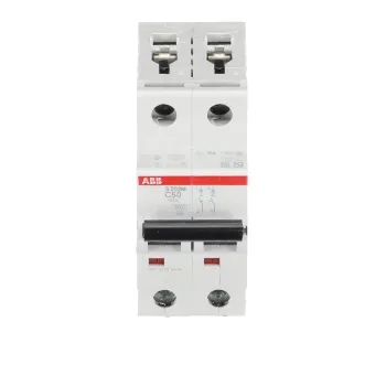 ABB S202M-C50 | Автоматичен прекъсвач | 2P, 50A, крива C
