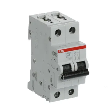 ABB S202M-D63 | Автоматичен прекъсвач | 2P, 63A, крива D ABB S202M-D63 | Автоматичен прекъсвач | 2P, 63A, крива D