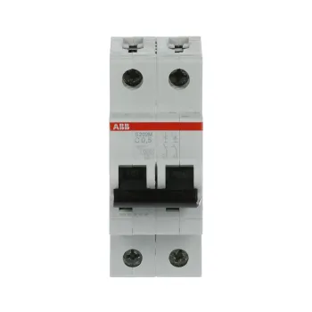 ABB S202M-C0.5 | Автоматичен прекъсвач | 2P, 0.5A, крива C