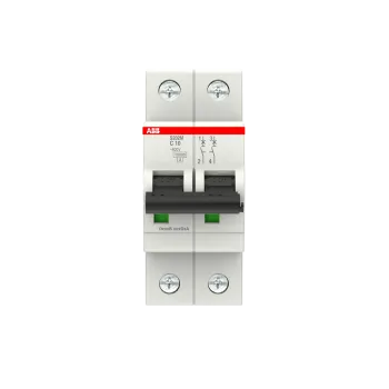 ABB S202M-C10 Bulk | Автоматичен прекъсвач | 2P, 10A, крива C