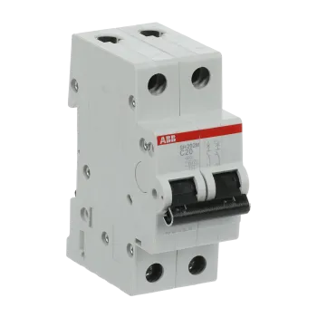 ABB SH202M-C20 | Автоматичен прекъсвач | 2P, 20A, крива C ABB SH202M-C20 | Автоматичен прекъсвач | 2P, 20A, крива C