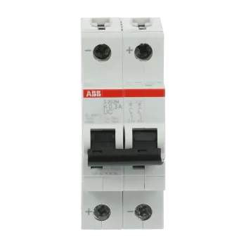 ABB S202M-K0.3UC | Автоматичен прекъсвач | 2P, 0.3A, крива K