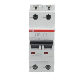 ABB S202M-K1.6UC | Автоматичен прекъсвач | 2P, 1.6A, крива K