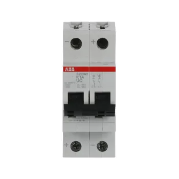 ABB S202MT-K1UC | Автоматичен прекъсвач | 2P, 1A, крива K