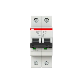 ABB S202MT-D40 | Автоматичен прекъсвач | 2P, 40A, крива D