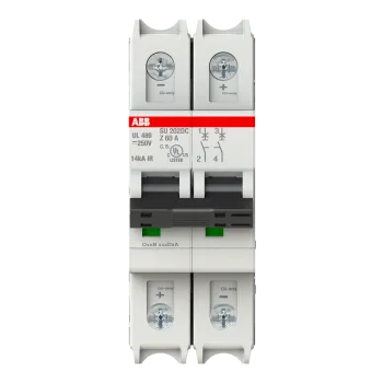 ABB SU202DC-Z60 | DC автоматичен прекъсвач | 2P, 60A, крива Z