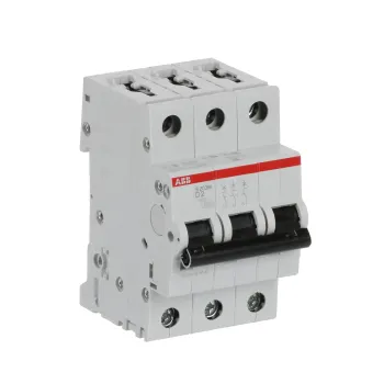 ABB S203M-D2 | Автоматичен прекъсвач | 3P, 2A, крива D ABB S203M-D2 | Автоматичен прекъсвач | 3P, 2A, крива D