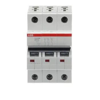 ABB S203M-B63 | Автоматичен прекъсвач | 3P, 63A, крива B