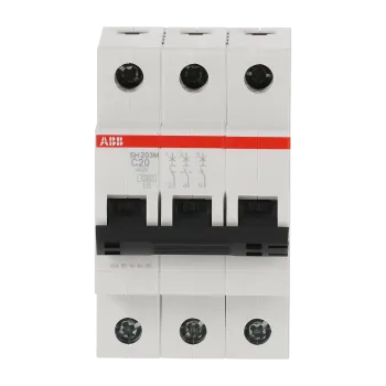 ABB SH203M-C20 | Автоматичен прекъсвач | 3P, 20A, крива C