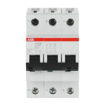 ABB S203M-K4UC | Автоматичен прекъсвач | 3P, 4A, крива K