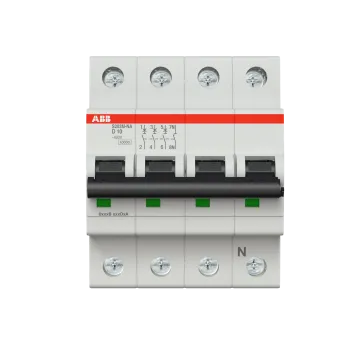 ABB S203M-D10NA | Автоматичен прекъсвач | 3P+N, 10A, крива D