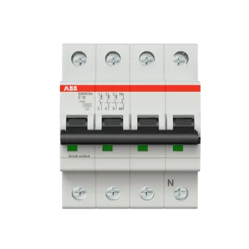 ABB S203M-C10NA | Автоматичен прекъсвач | 3P+N, 10A, крива C