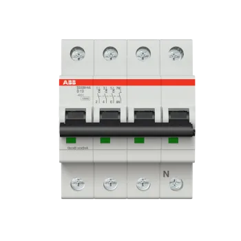 ABB S203M-D13NA | Автоматичен прекъсвач | 3P+N, 13A, крива D