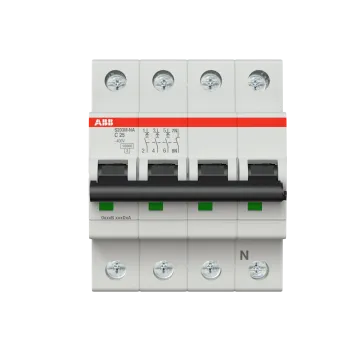 ABB S203M-C25NA | Автоматичен прекъсвач | 3P+N, 25A, крива C